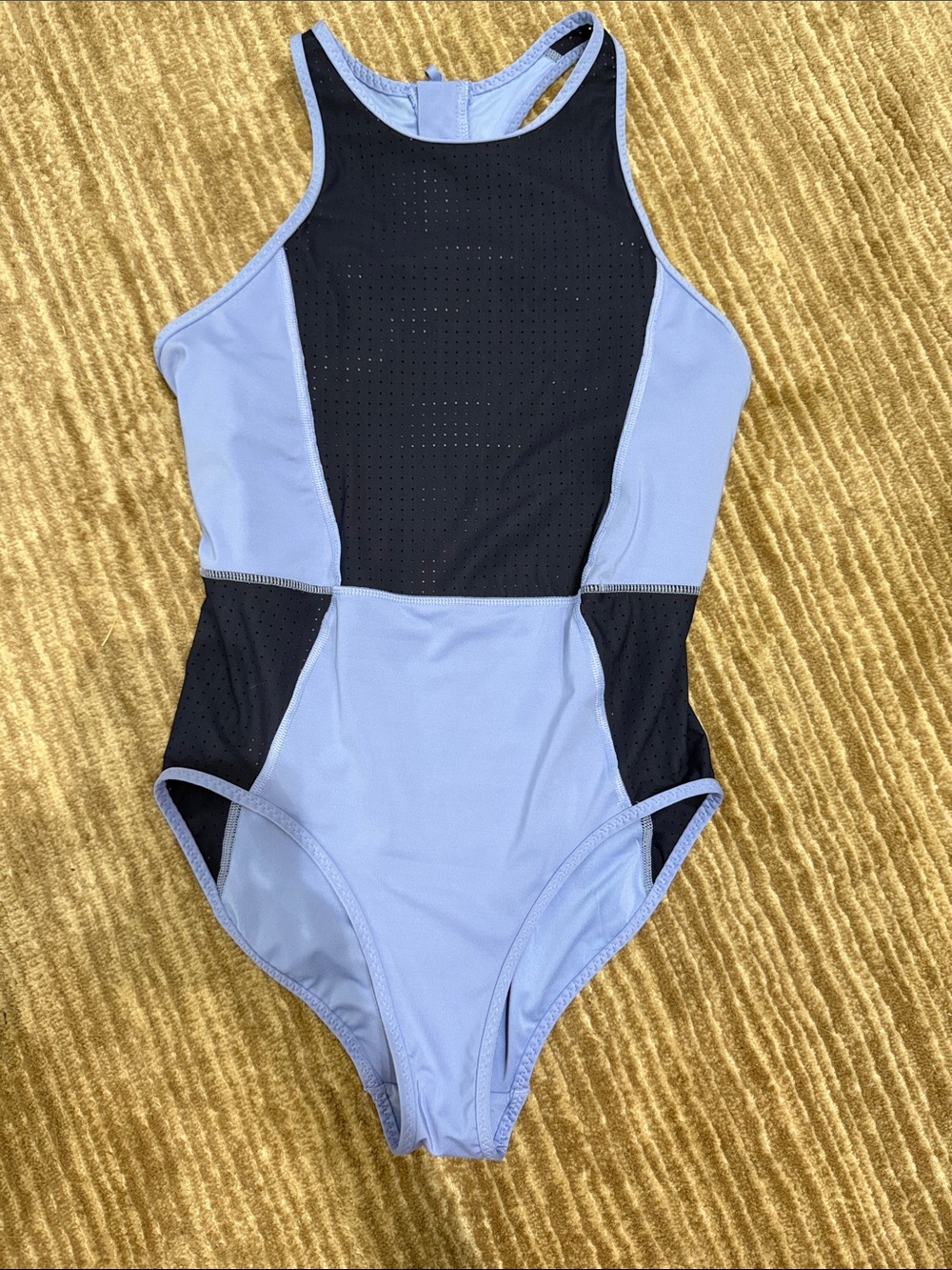 Athleta Two toned purlpe womens One-Piece bathing suit